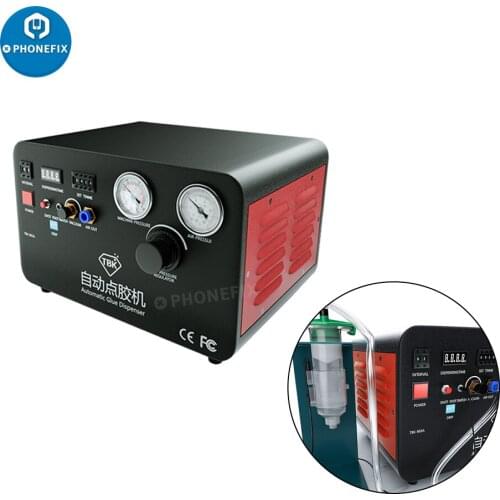 TBK 983A Auto Glue Dispenser Built-in Air Compressor Liquid Glue Filling Control Machine for IPhone Samsung LCD Frame Repair