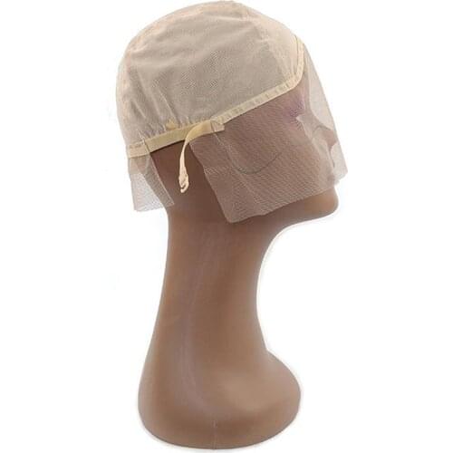 Beige Lace Front Wig Cap for Making Wigs With Adjustable Strap, Easy DIY Lace Cap, Wig foundation