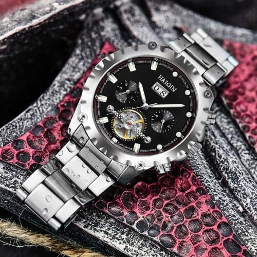 HAIQIN Watch mens watch automatic watches for men mechanical mens watches top brand luxury waterproof tourbillon Reloj hombres