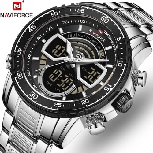 NAVIFORCE Top Luxury Fashion Men Watch Casual Date Luminous Military Clock Quartz Sport Waterproof Watch Men Relogio Masculino