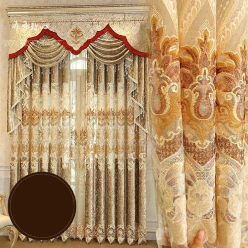 European luxury high-precision embroidered curtains for the Living Room bedroom kitchen Window curtain Bedroom luxury drapes