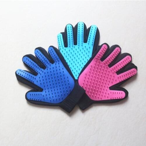 Pet dog deshedding tools cleaning glove Cat Dog Cleaning Brush Finger Silicone Glove For Dog Scrub Bath Clean