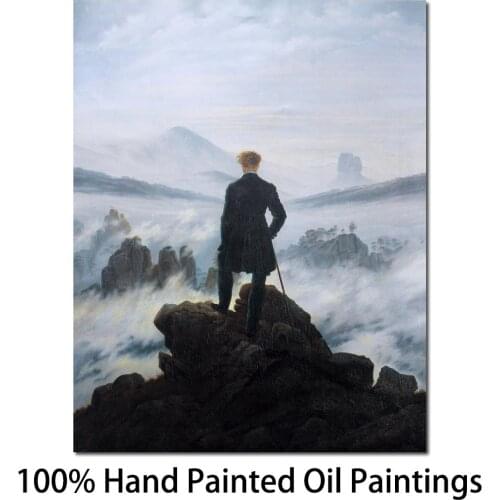 The wanderer above the sea of fog Caspar David Friedrich paintings for sale Landscape art Handmade High quality