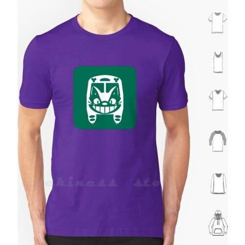 Cat Bus Sign T Shirt 100% Cotton DIY S-6xl Catbus Cat Bus Cat Bus Totoro My Neighbor Totoro Studio Ghibli Bus Stop