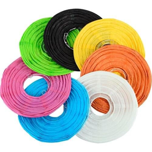 5 Pcs) 20cm Round Paper Lantern Birthday Wedding Party Decor Gift Craft DIY Lampion Hanging Lantern Ball Party Supplies Lantern