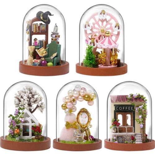 DIY Doll House with Furniture Wooden DollHouse Children Adult Miniature Construction Model Building Kits Doll House Toys