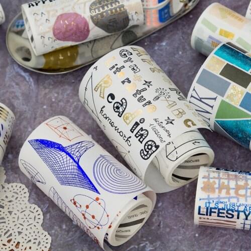 9cm*3m Wide Untidy Groceries Retro Style Washi Tape Adhesive Tape DIY Scrapbooking Sticker Label Masking Craft Tape
