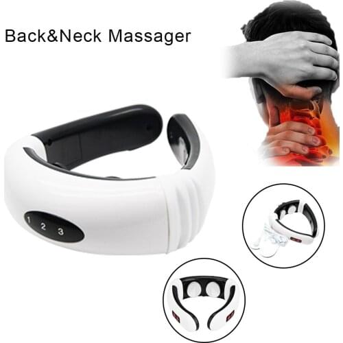 Neck Massager Electric Pain Relief Tool Health Care Relaxation Cervical Vertebra Multifunctional Physiotherapy Massage Machine