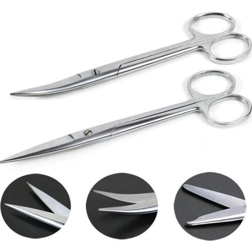 Medical Surgical Scissors Straight Curved Tip Animal Veterinary Vet Stainless Steel Farming Tools