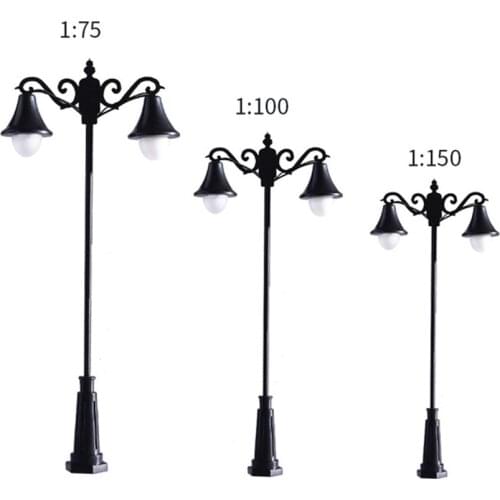 Miniature Street Light 12V with Resistance Garden Lamp for Train Railway Lamppost Scenery Landscape 6pcs/lot