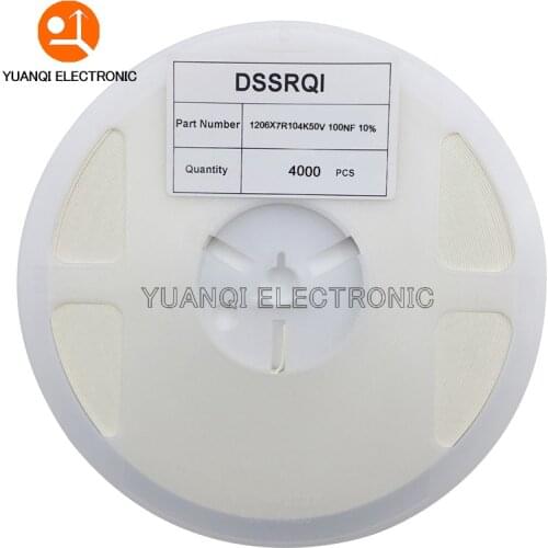 1 reel 1206 SMD Chip Multilayer Ceramic Capacitor 0.5pF - 100uF 10pF 100pF 1nF 10nF 15nF 100nF 0.1uF 1uF 2.2uF 4.7uF 10uF 47uF