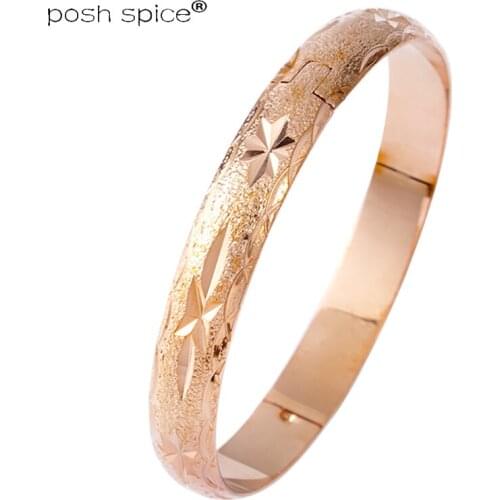 Fashion Middle East Rose Color women bracelets &bangles open Copper bracelets Arab gold luxury jewelry for weddin
