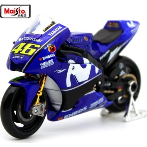 Maisto 1:18 YAMAHA Vinales Motorcycle Model 2018 Moto GP YZR M1 Diecast Moto Kids Toys Collection Gifts 31594