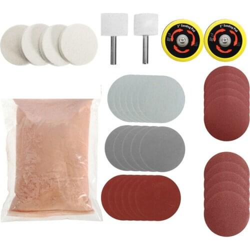 34pcs/Set Deep Scratch Remover Car Glass Polishing Kit Cerium Oxide Powder Sanding Disc Kit Snasaithe Gloine H99F
