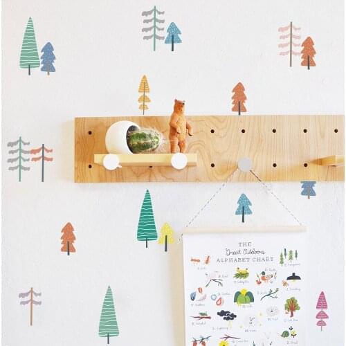 Funlife DIY Christmas tree wall stickers Nordic style kindergarten childrens room removable self-adhesive wall stickers