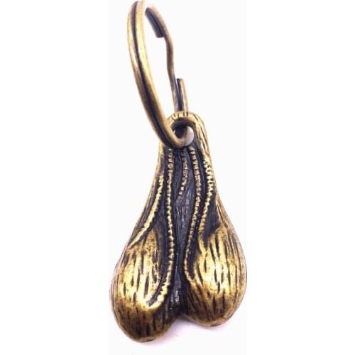 Knife Beads Solid Brass Sexy Male Genitalia Keychain Copper Key Ring Multi Tools EDC Outdoor Camping Key Ring Gift Survival