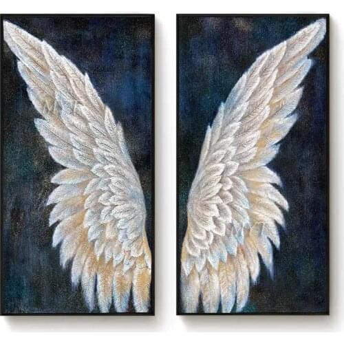 A Pair Of Wing Abstract Oil Painting Modern Wall Art Living Room No Frame Picture Home Decoration Painting 100% Handmade Unframe