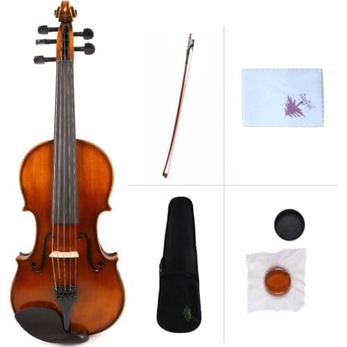 Yinfente Electric Acoustic Violin 5 String Violin Maple Spruce Hand Made Professional