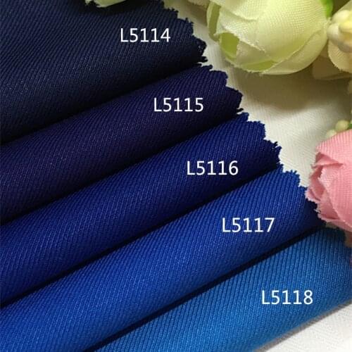 Blue wool worsted wool suit fabric cloth color high-grade small suit wide leg pants and twill