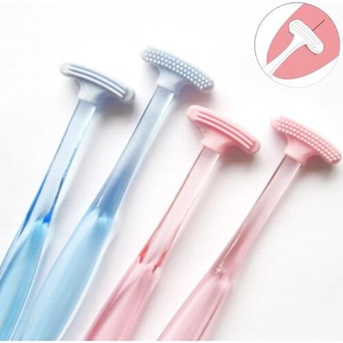 2020 Soft Silicone Tongue Brush Cleaning the Surface of Tongue Oral Cleaning Brushes Tongue Scraper Cleaner Fresh Breath Health