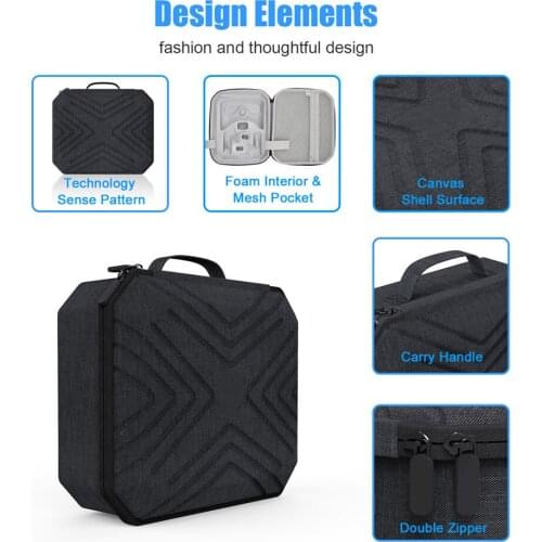 Large Capacity Storage Bag Protective Case for Oculus Quest 2 VR Headset Accessories Shockproof Shell Cover Carrying Case Box