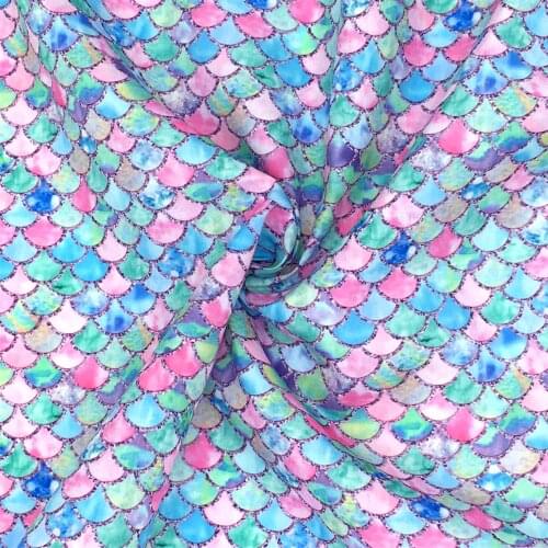 50*145cm Mermaid Pattern Polyester Cotton Fabric for Tissue Sew Quilting Fabric Needlework Material DIY Home Decoration c18649