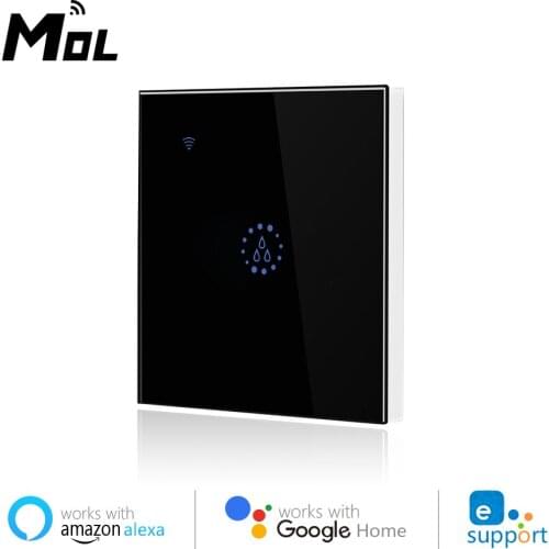 Wifi Boiler Smart Switch Water Heater Switches Voice Remote Control EU Black Touch Panel Timer Outdoor work alexa google home