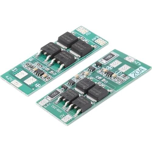 Li-ion Lithium Battery Charger Module 2S 20A Protection Board PCB BMS 18650 Lipo Cell Module with Balancer For Drill Motor