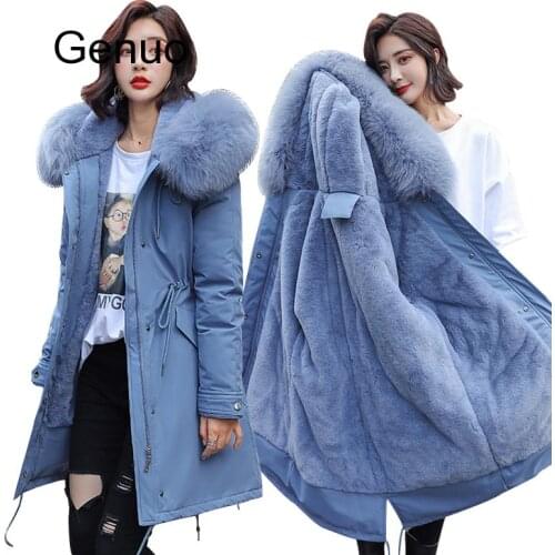 Winter Parkas Winter -30 Degree Womens Parkas Coats Hooded Fur Collar Thick Section Warm Winter Jackets Snow Coat Jacket