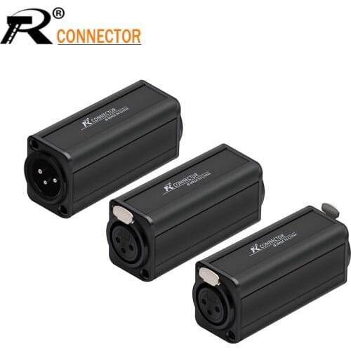 1PC New Arrival Black 3PIN XLR Straight Adapter High quality XLR Panel Mount Connector Male to Female Extension Adapter