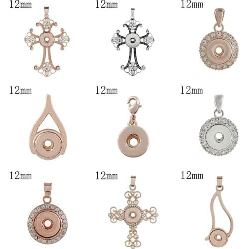 12mm Snap Button Pendants DIY Jewelry (No chain) KD3201