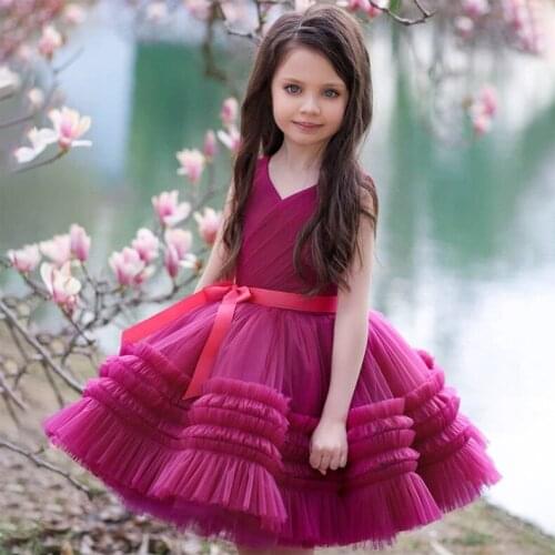 2021 Summer New Baby Children Dress Girls Beautiful Party Dress Birthday Party Princess Dresses Star Print Performance Costume