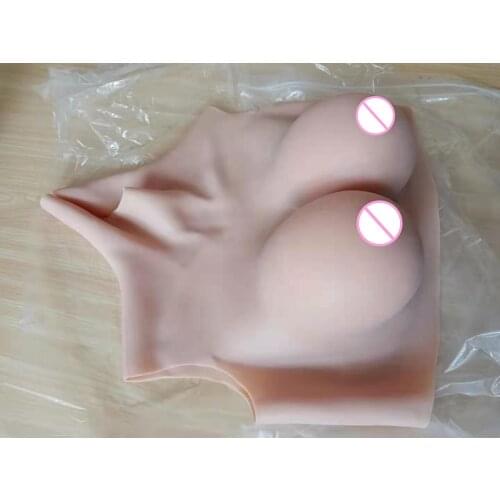 2G Upgrade BCD High Collar Neck Fake Artificial Boob Realistic Silicone Breast Forms Crossdresser Shemale Transgender Drag Queen