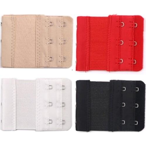 3/4pcs 2 Row 3 Hooks Bra Extender Clasp Strap Sewing Tools for Womens Intimates Lengthened Bra Hook Extenders Bra Accessories