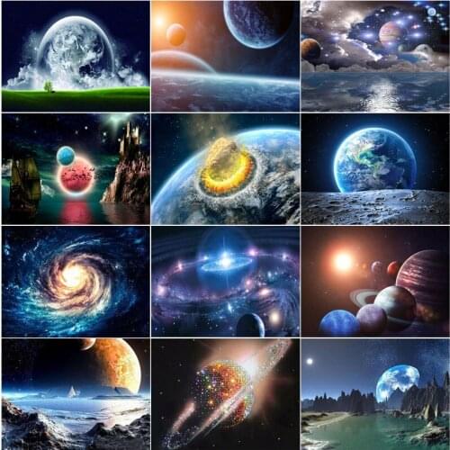 5D Diy Diamond Painting Earth Universe Diamond Embroidery Full Round&square Drill Diamond Mosaic Home Decor Handcraft Gift