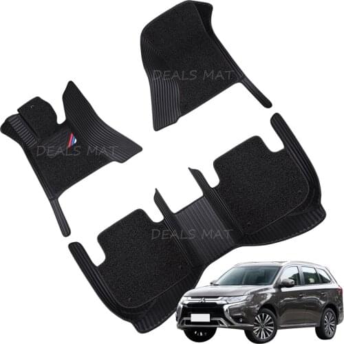 Car floor mats for mitsubishi outlander 3 outlander xl lancer x eclipse colt carisma space star car floor mats