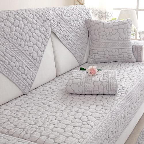 Modern Minimalist Non-slip Sofa Cover Cotton 3D Graphic Fabric Sofa Pillowcase Four Season Armrest Towel Washing Cushion Home