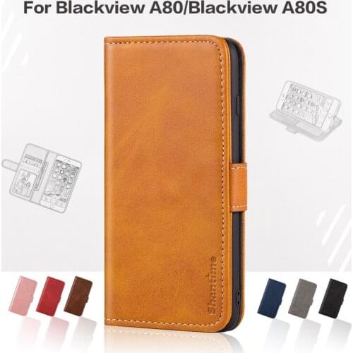 Flip Cover For Blackview A80 Business Case Leather Luxury With Magnet Wallet Case For Blackview A80S Phone Cover