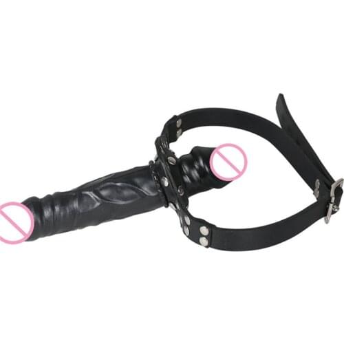 Double-Ended Dildo Gag Head Strapon Mouth Gag Fetish bdsm Bondage Penis Harness Lesbian Sex Toys Sex Products Adult Erotic Toys