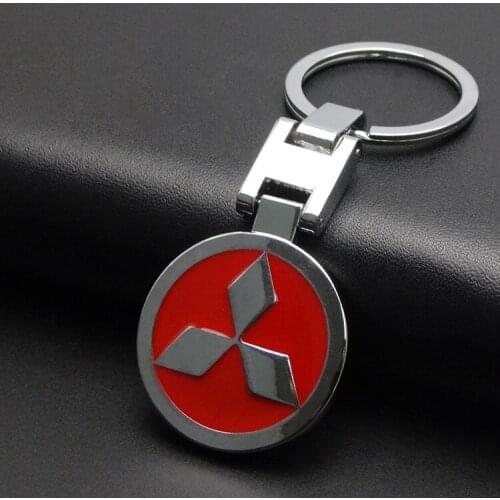 H buckle styling metal car keychain for mitsubishi logo boyfriend Creativity gift pendant keyring 4S auto Accessories key chain