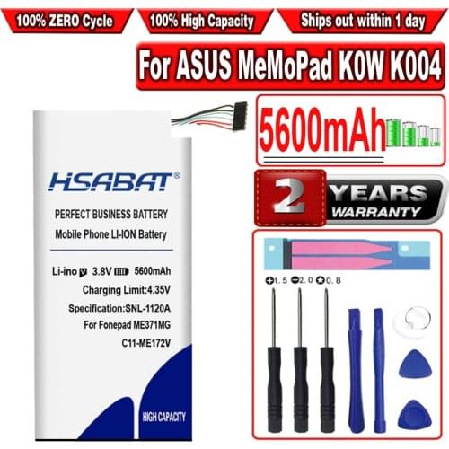 HSABAT 5600mAh C11-me172v Battery for ASUS MeMoPad K0W K004 Fonepad ME371MG ME371 ME172V