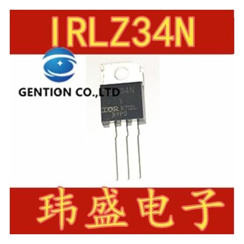 10PCS IRLZ34N Nchannel 30A 55V TO-220 IRLZ34NPBF in stock 100% new and original