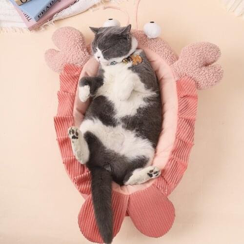 Lobster Cat Bed, Cosy Seafood Pet Cushion
