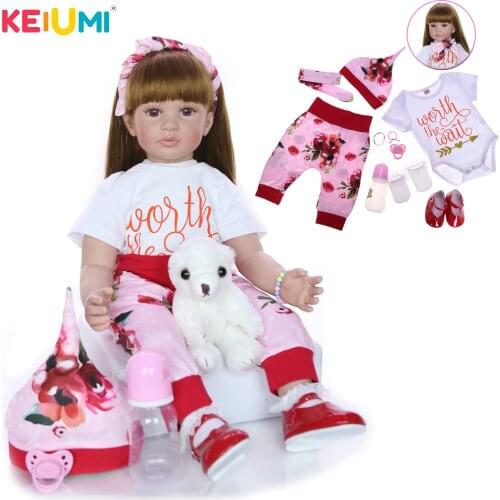 New New Silicone Dolls Reborn Princess Doll 24 Inch Soft Silicone Reborn Baby Doll Girl For Childrens Day Surprise