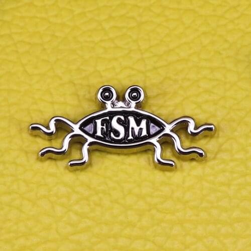 Flying Spaghetti enamel pin FSM brooch Pastafarian god badge funny Atheist pins religious thought brooches food jewelry