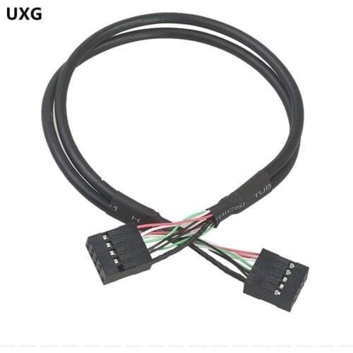 Motherboard Mainboard 9Pin USB 2.0 Female Male to Female Extension Dupont Data F/F Cable Cord Wire Line 30cm 50cm for PC DIY