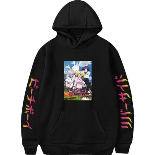 Kawaii Anime Peach Boy Riverside Tracksuit Pullover Hoodie Streetwear Harajuku Sweatshirt Clothes Fashion Men/women Long Sleeve