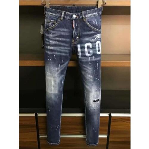 Men Jeans Pencil Pants Motorcycle Party Casual Trousers Street Clothing 2021 Denim Man Clothin 9812