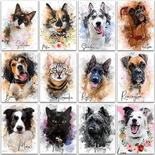 5D DIY Diamond Painting kit art animals dog Cat Bulldog Full Square&Round Diamond mosaic embroidery Cross stitch home decor Sale