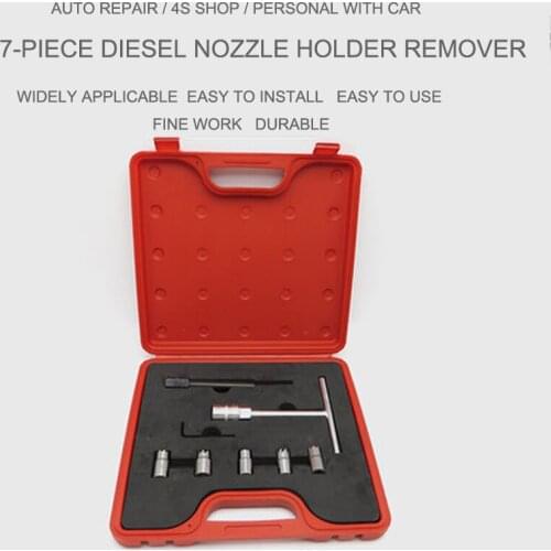 7PCS Fuel Engine Diesel Injector Seat Cutter Set Carbon Decarbonise Cleaning Injectors Changing Auto Car Repair Tool Garage